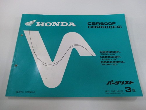 Honda cbr600f f4i parts list - f4i,