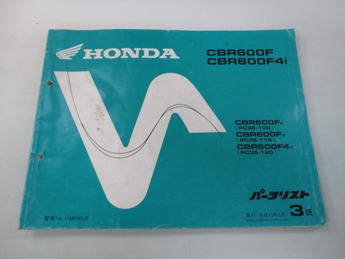Honda cbr600f f4i parts list - f4i,
