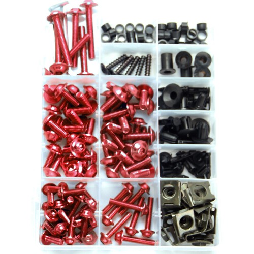 Red complete fairing bolt kit - fairing,